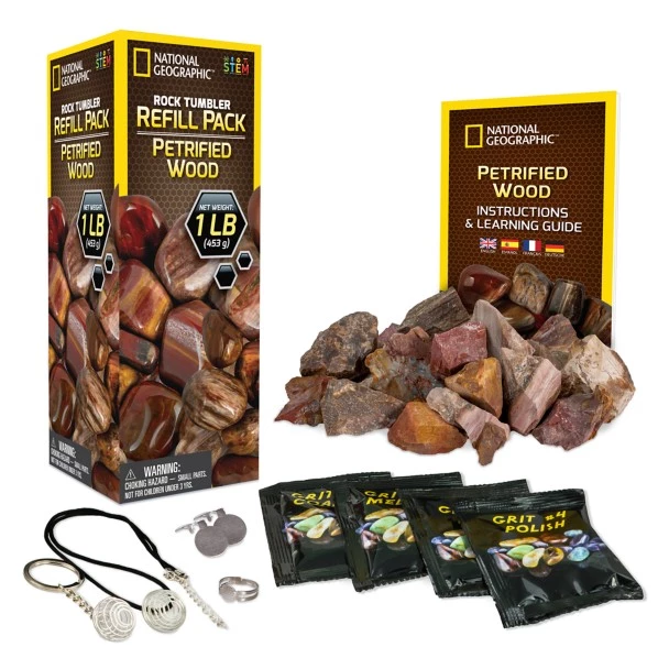 Disney Rock Tumbler Refill Pack – Petrified Wood – National Geographic 1 Disney Rock Tumbler Refill Pack – Petrified Wood – National Geographic
