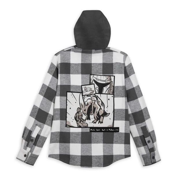 Disney Star Wars: The Mandalorian Hooded Shirt Jacket For Kids 2 Disney Star Wars: The Mandalorian Hooded Shirt Jacket For Kids - Image 2