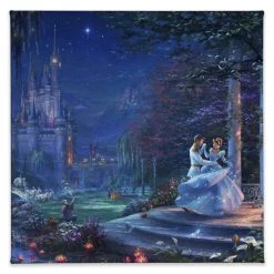 Disney ''Cinderella Dancing In The Starlight'' Gallery Wrapped Canvas By Thomas Kinkade Studios