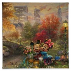 Disney ''Mickey And Minnie Sweetheart Central Park'' Gallery Wrapped Canvas By Thomas Kinkade Studios