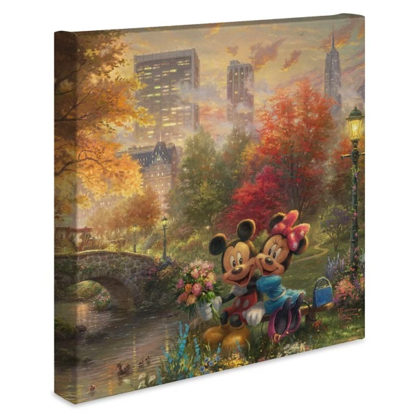 Disney ''Mickey And Minnie Sweetheart Central Park'' Gallery Wrapped Canvas By Thomas Kinkade Studios 2 Disney ''Mickey And Minnie Sweetheart Central Park'' Gallery Wrapped Canvas By Thomas Kinkade Studios - Image 2