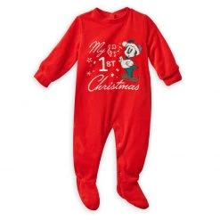 Disney Mickey Mouse ''My 1st Christmas'' Sleeper For Baby