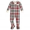 Disney Mickey Mouse Christmas Plaid Stretchie Sleeper For Baby