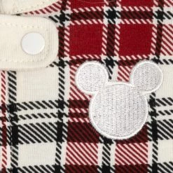 Disney Mickey Mouse Christmas Plaid Stretchie Sleeper For Baby -Deals girls Store unnamed file 186
