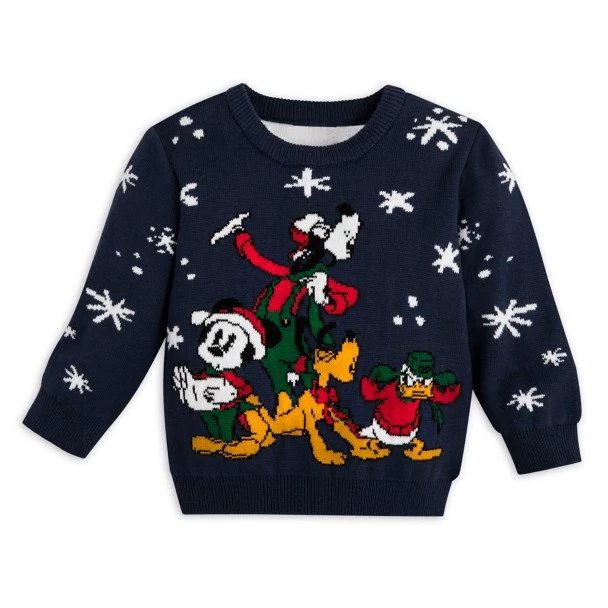 Disney Mickey Mouse And Friends Holiday Sweater For Baby 1 Disney Mickey Mouse And Friends Holiday Sweater For Baby