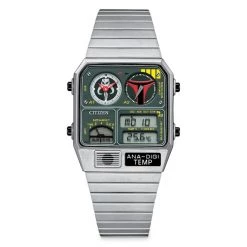 Disney Boba Fett Stainless Steel Quartz Digital Watch For Adults By Citizen