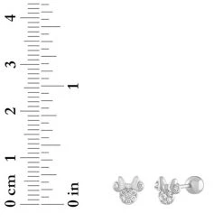 Disney Minnie Mouse Icon White Gold Earrings By Rebecca Hook -Deals girls Store unnamed file 312