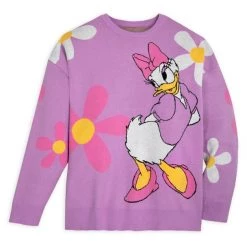 Disney Daisy Duck Pullover Knit Sweater For Adults