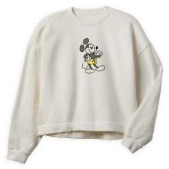 Disney Mickey Mouse Genuine Mousewear Pullover Sweatshirt For Women – White