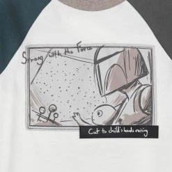 Disney Mandalorian ''Strong With The Force'' Raglan T-Shirt For Kids -Deals girls Store unnamed file 78